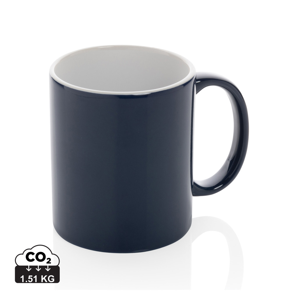 Mug publicitaire design classique 350 ml Bleu marine